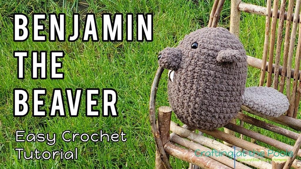 'Video thumbnail for Benjamin the Beaver Amigurumi Crochet Tutorial | Easy Bernat Blanket Yarn Pattern'
