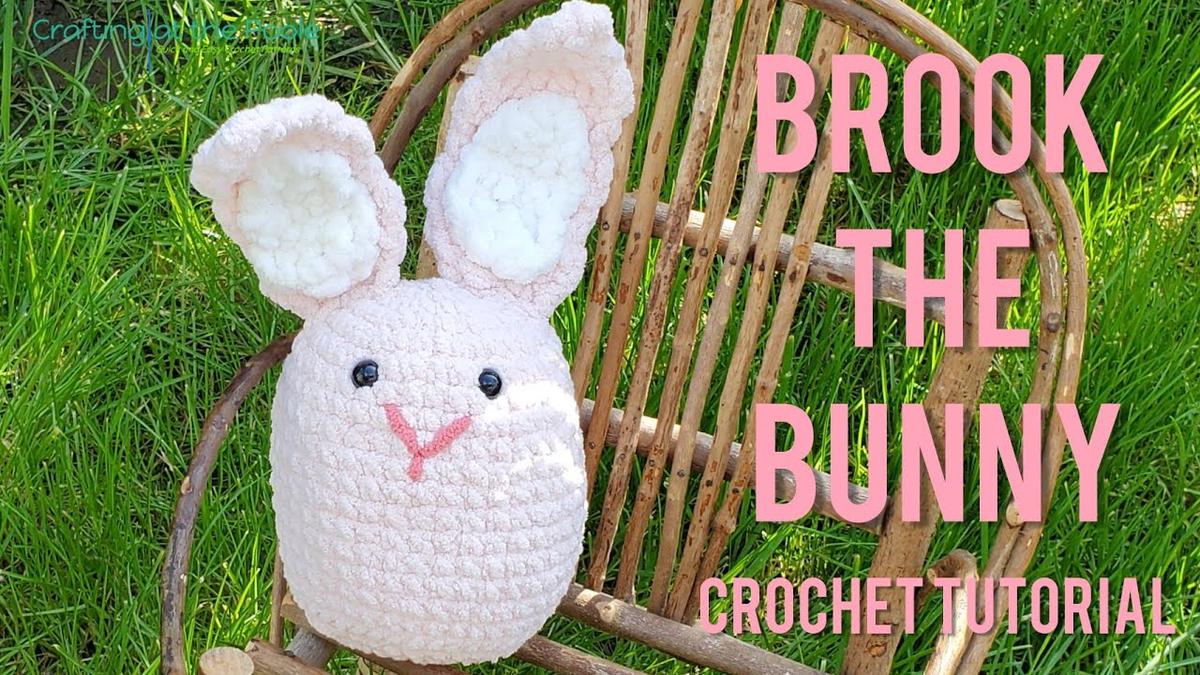 'Video thumbnail for Brook the Bunny Amigurumi Crochet Tutorial | Easy Bernat Blanket Yarn Pattern'